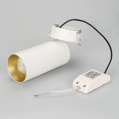Светильник SP-POLO-BUILT-R65-8W Warm3000 (WH-GD, 40 deg) (Arlight, IP20 Металл, 3 года)