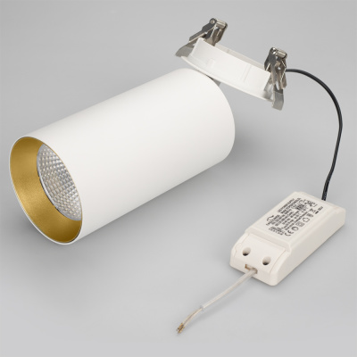 Светильник SP-POLO-BUILT-R95-25W Day4000 (WH-GD, 40 deg) (Arlight, IP20 Металл, 3 года)